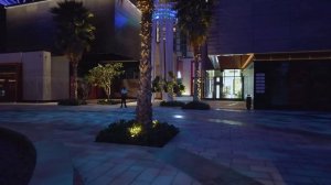 4K  Dubai Blue Water Island Ain Dubai Night Walk Virtual Walk Tour  Dubai Attractions 2021