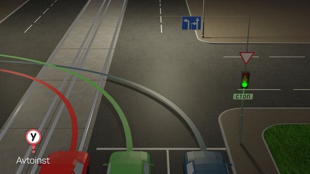 Кто нарушает правила дорожного движения при повороте налево? Перекрёсток с трамвайными путями. смотреть онлайн