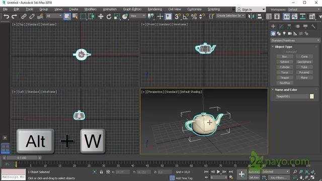 Горячие клавиши и мышка. Урок 11   ⃢  Customize User Interface - Keyboard Уроки 3ds max Основные