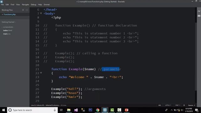 Functions In PHP - PHP Functions - Working With Functions - Types Of Functions (Part-1) (Hindi/Urdu
