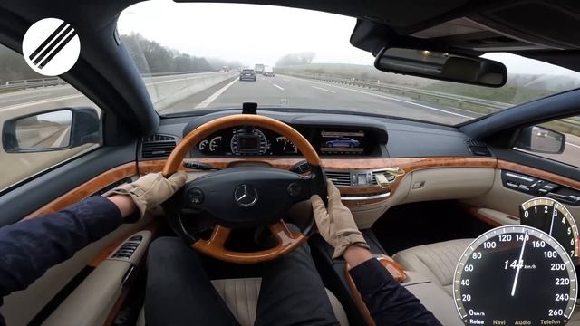 Mercedes-Benz S600 L V12 W221 TOP SPEED DRIVE ON GERMAN AUTOBAHN ? смотреть онлайн