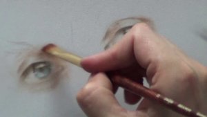 Как рисовать глаза. Сухая кисть. Приёмы рисования. сухой кистью в цвете.  Уроки Татьяны Артыковой