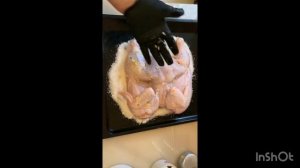 Курица запечённая на соли в духовке