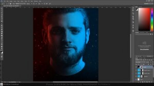 DUAL LIGHTING Effect in Photoshop [ Quick Technique ]