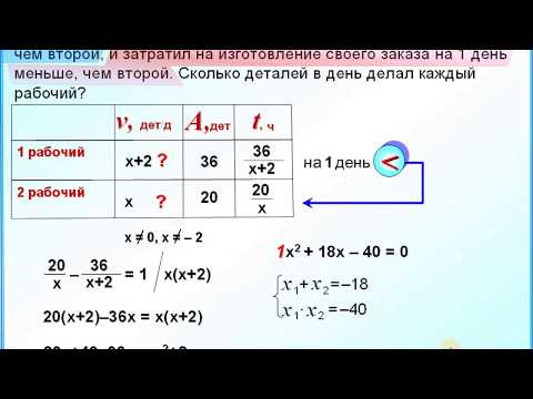 8 класс. Задача на работу. Дробно рациональное уравнение