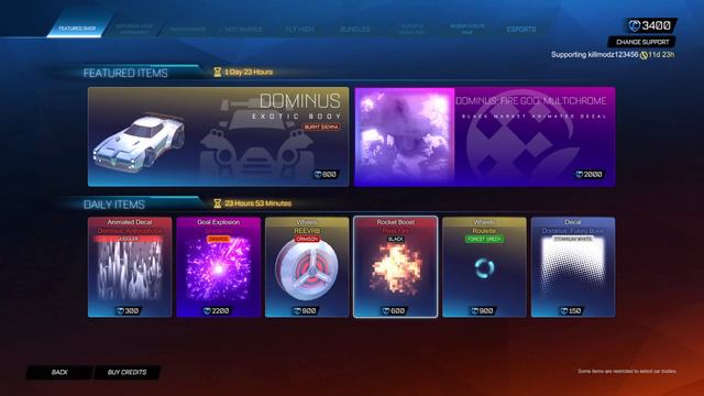 Rocket League Itemshop Black Market Fire God Multichrome Decal January 14th 2024