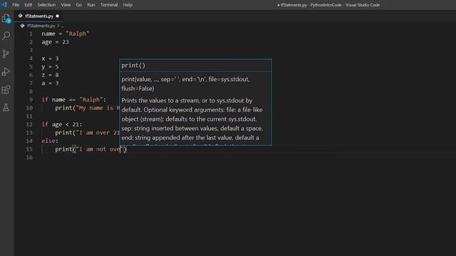 Python Tutorial: if else statement