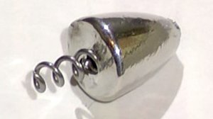 Как отлить груз пуля со штопором.