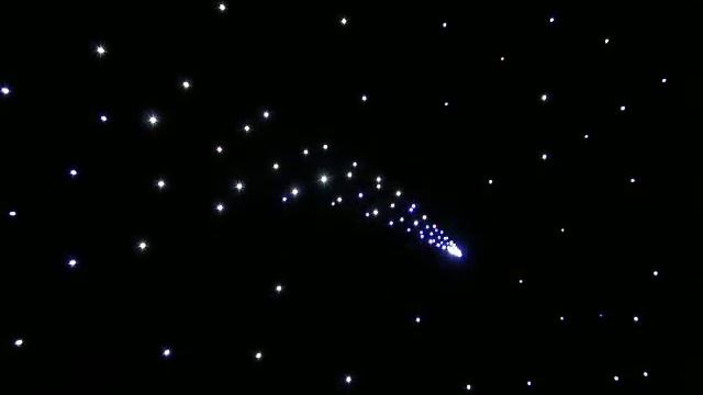 Анимационный фибероптический эффект «Комета» смотреть онлайн