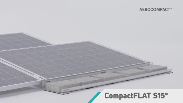 Aerocompact CompactFLAT S 15° - монтаж панелей на плоскую кровлю смотреть онлайн