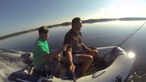 Онега, плывем на рыбалку.