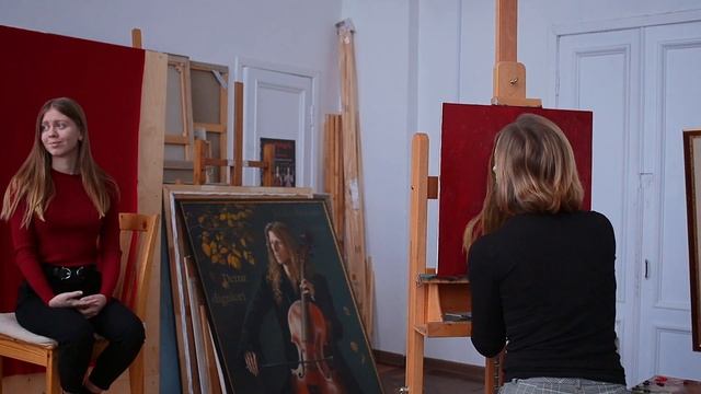 Как писать портрет с натуры за один сеанс. Живопись маслом на холсте. Художник Александра Недзвецка