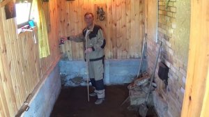 ПОЛ В БАНЕ   ЧАСТЬ 2 Демонтаж, грунт, разметка