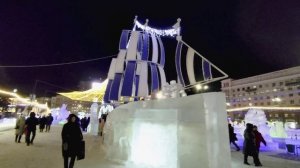Челябинск. Ледовый городок. Новогодняя ночь. 30.12.2022г