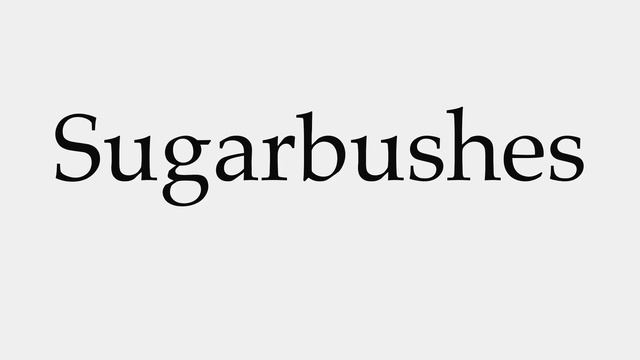 How to Pronounce Sugarbushes смотреть онлайн