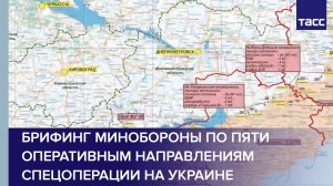 Брифинг Минобороны по пяти оперативным направлениям спецоперации на Украине