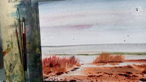 Акварель по мокрому. После зимы.