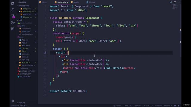 7 - React State Dice Exercise смотреть онлайн