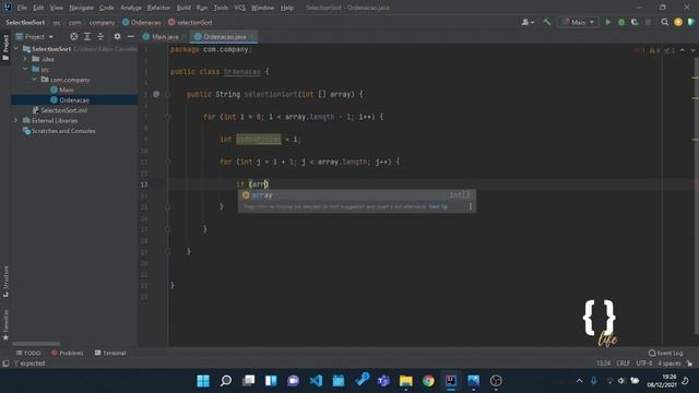 Selection Sort em Java - Método de Ordenação e Estrutura de Dados смотреть онлайн