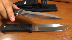 Ножи SOG Pentagon и Cold Steel SRK - сравнение и первые впечатления.