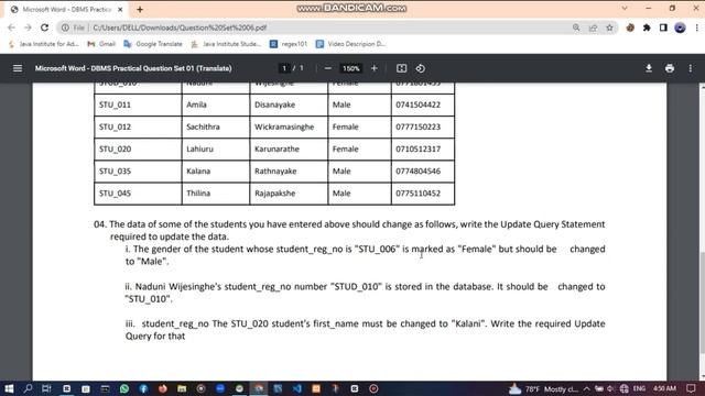Data Base Task 06 |Update Data Using Update Query |1st Year |Java Institute |Supun Chandima смотреть онлайн