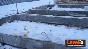 Фундамент ТИСЭ. Песчаная подушка зимой.
