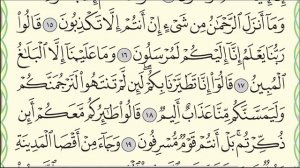 Коран. Чтение суры "Йасин"  (Ясин). Аяты 13-19.