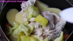 Крем суп с Курицей: Очень вкусный Крем суп из куриной грудки и овощей