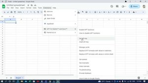 How to Use GPT for Sheets and Docs Extension | How to Setup API key | enable gpt function in sheet