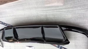 Диффузор заднего бампера Skoda Octavia А7 RS черный глянец #RIEGERTUNING