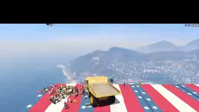 СМОГУТ ЛИ 100+ ЧЕЛОВЕК ОСТАНОВИТЬ БЕЛАЗ В GTA 5 - эксперимент в GTA 5 смотреть онлайн