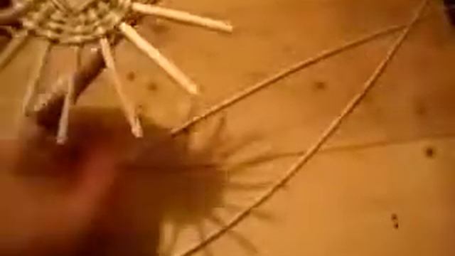 Плетение из лозы    круглое донышко часть2