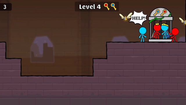 Red and Blue Stickman 2 - Android (Gameplay) смотреть онлайн