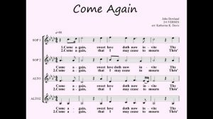 Come Again - madrigal by John Dowland