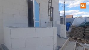 Строим гараж и крыльцо из газобетона на доме Сумароково