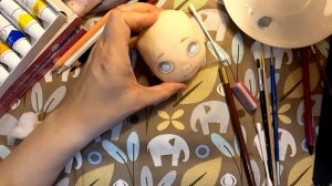 Как нарисовать лицо текстильной кукле.