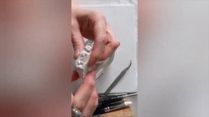 Этап № 2.  Муляж зубного протеза  "Бабочка".  Работа с полимерным термопластиком Polymorph