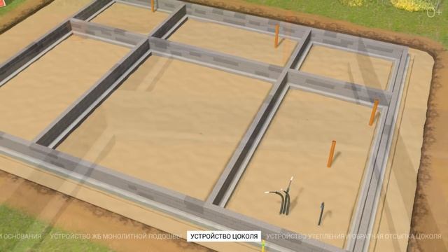 УФФ в 3D-анимации. Утепленный финский фундамент смотреть онлайн