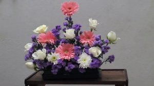 Fresh Flower Arrangement | Joartness | Roses | Gerberas | Blue Daisy