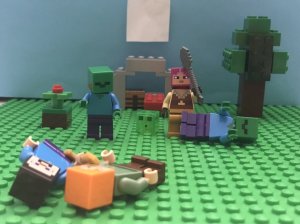 Покадровый анимационный видио ролик: простой день 2 часть! LEGO Minecraft!