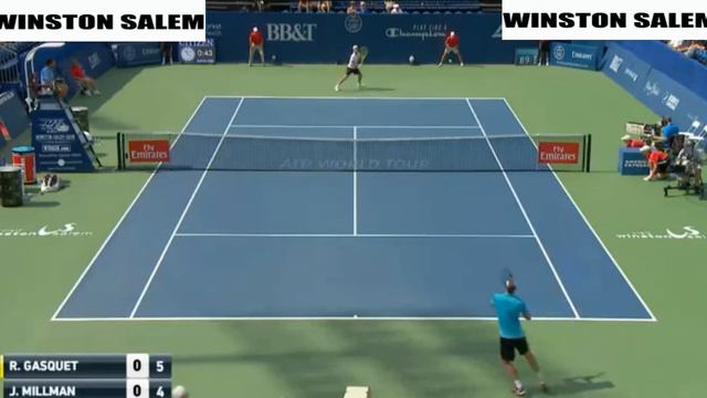 John Millman vs Richard Gasquet Highlights WINSTON SALEM 2016