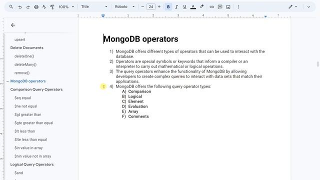 #34: MongoDB Operators | Different type of mongodb operators | MongoDB Tutorial Hindi