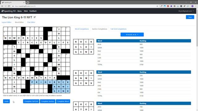 Sparkling Fill - Quick Crossword Builder Demo смотреть онлайн