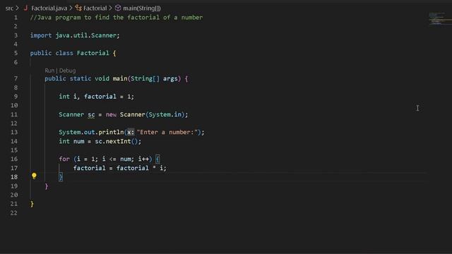Java Program To Find Factorial of a Number ( No talk, just code) смотреть онлайн