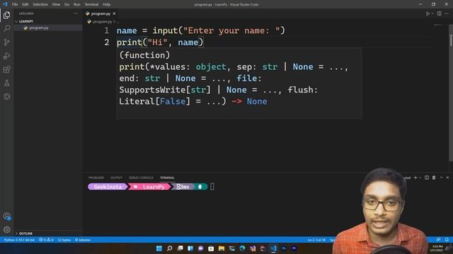 Part 4 | Reading From Console - Input Function | Python Malayalam Tutorial смотреть онлайн