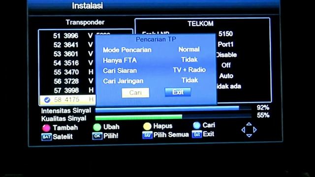PENGATURAN SATELIT TELKOM 4 DI MATRIX GARUDA FULL HD смотреть онлайн
