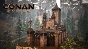 CONAN EXILES building - functional castle DLC: PEOPLE OF THE DRAGON [timelapse]