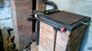 Шахтный котел из кирпича. Температура дымогазов на патрубке котла и на устье дымохода.