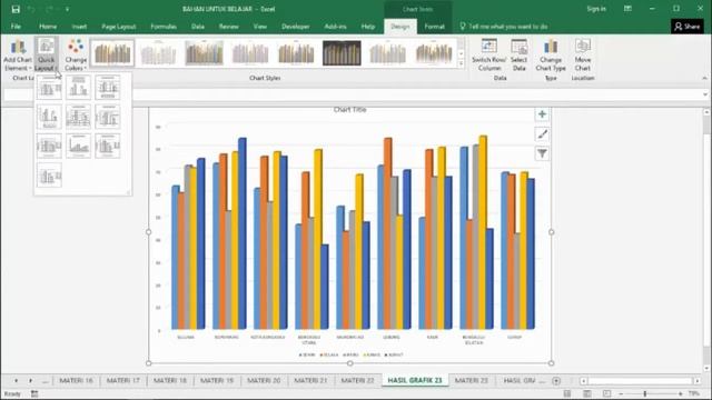 TUTORIAL NO.23 EXCEL | Menggunakan Chart Wizard Pada excel 2016 смотреть онлайн