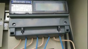 Щит учёта электроэнергии 15кВт 3 фазы 380В. Установка. Заземление.